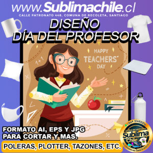 Diseño Editable Día del Profesor para Sublimar - AI, JPG y EPS