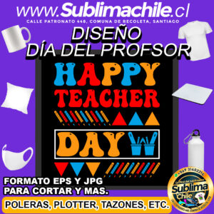 Diseño Día del Profesor para Sublimar Editable - JPG y EPS