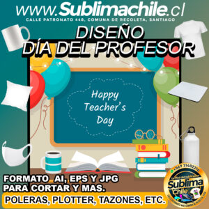 Diseño Editable Día del Profesor para Sublimar - AI, JPG y EPS