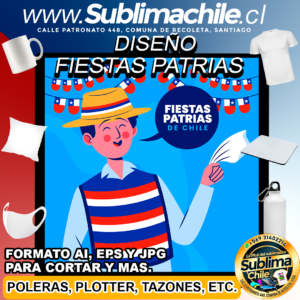 Diseño Fiestas Patrias para Sublimar Editable - AI, JPG y EPS