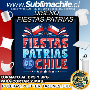 Diseño Fiestas Patrias para Sublimar - JPG, EPS y AI