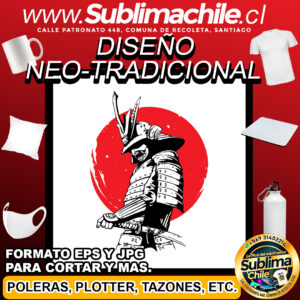 Diseño Neo Tradicional Oni para Sublimar - JPG y EPS