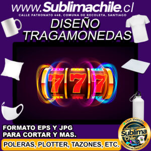 Diseño Tragamonedas para Sublimar - JPG y EPS