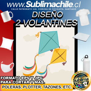 Diseño de 2 Volantines para Sublimar - EPS y JPG