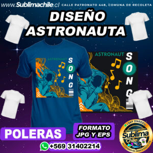 Diseño de Astronauta para Sublimar Poleras - EPS y JPG