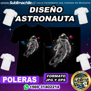 Diseño de Astronautas para Sublimar poleras - EPS y JPG