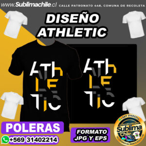 Diseño de Athletic para Sublimar Poleras y Polerones - JPG y EPS