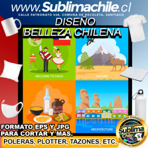Diseño de Belleza Chilena para Sublimar - JPG y EPS
