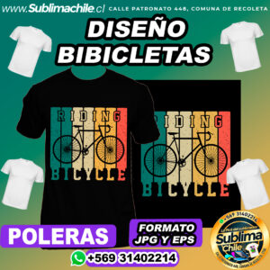Diseño de Bicicletas para Sublimar en Poleras - JPG y EPS