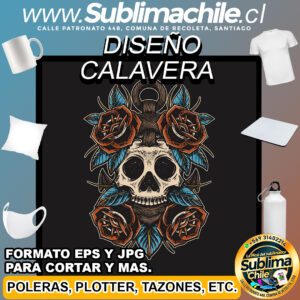 Diseño de Calavera para Sublimar - JPG y EPS
