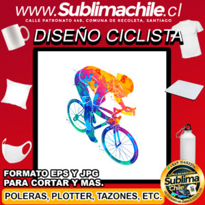 Diseño de Ciclista para Sublimar - EPS y JPG
