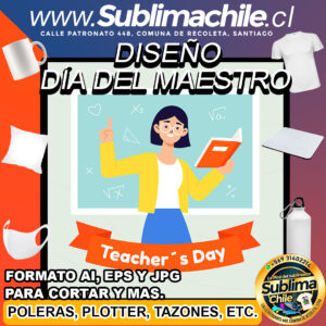 Diseño de Día del Maestro para Sublimar Editable - JPG, EPS y AI