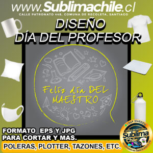 Diseño de Día del Maestro para Sublimar - JPG y EPS