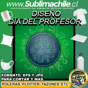 Diseño de Feliz Día del Maestro para Sublimar - EPS y JPG