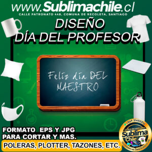 Diseño de Feliz Día del Maestro para Sublimar - JPG y EPS