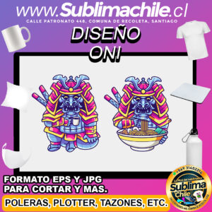 Diseño de Oni Comiendo para Sublimar - JPG y EPS