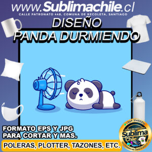 Diseño de Panda Durmiendo para Sublimar - JPG y EPS