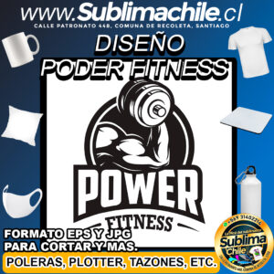 Diseño de Poder Fitness para Sublimar - JPG Y EPS