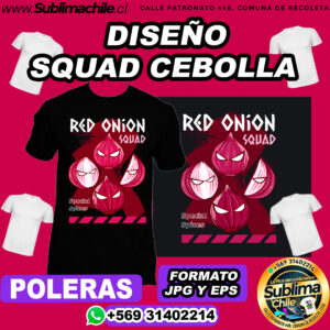 Diseño de Squad Cebolla para Sublimar Poleras - JPG y EPS