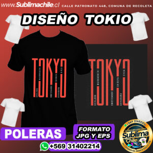 Diseño de Tokio para Sublimar Poleras - JPG y EPS