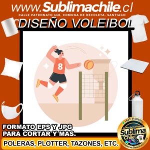 Diseño de Voleibol para Sublimar - EPS y JPG