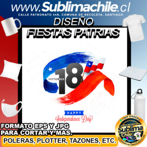 Diseño de las Fiestas Patrias para Sublimar Editable - JPG y EPS