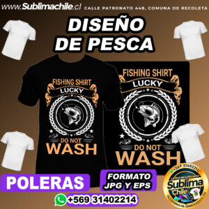 Diseño sobre la Pesca para Sublimar Poleras - JPG y EPS