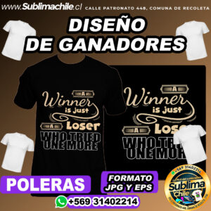 Diseño sobre los Ganadores para Sublimar Poleras - JPG y EPS
