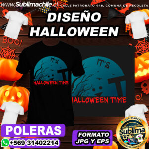 Diseño de Halloween para Sublimar Poleras - JPG y EPS