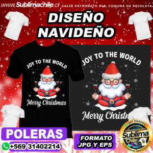 Diseño de Navidad para Sublimar Poleras - JPG y EPS