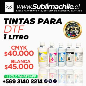 Tintas para DTF CMYK o BLANCO - 1 Litro