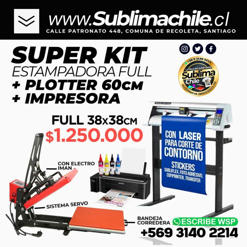 53 A 66 SUPER KIT Estampadora FULL 38x38cm Plotter 60cm Impresora