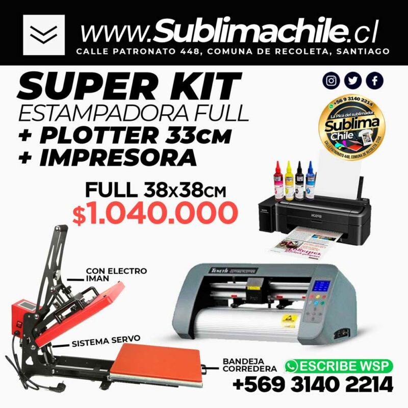 53 A 67 SUPER KIT Estampadora FULL 38x38cm Plotter 33cm Impresora