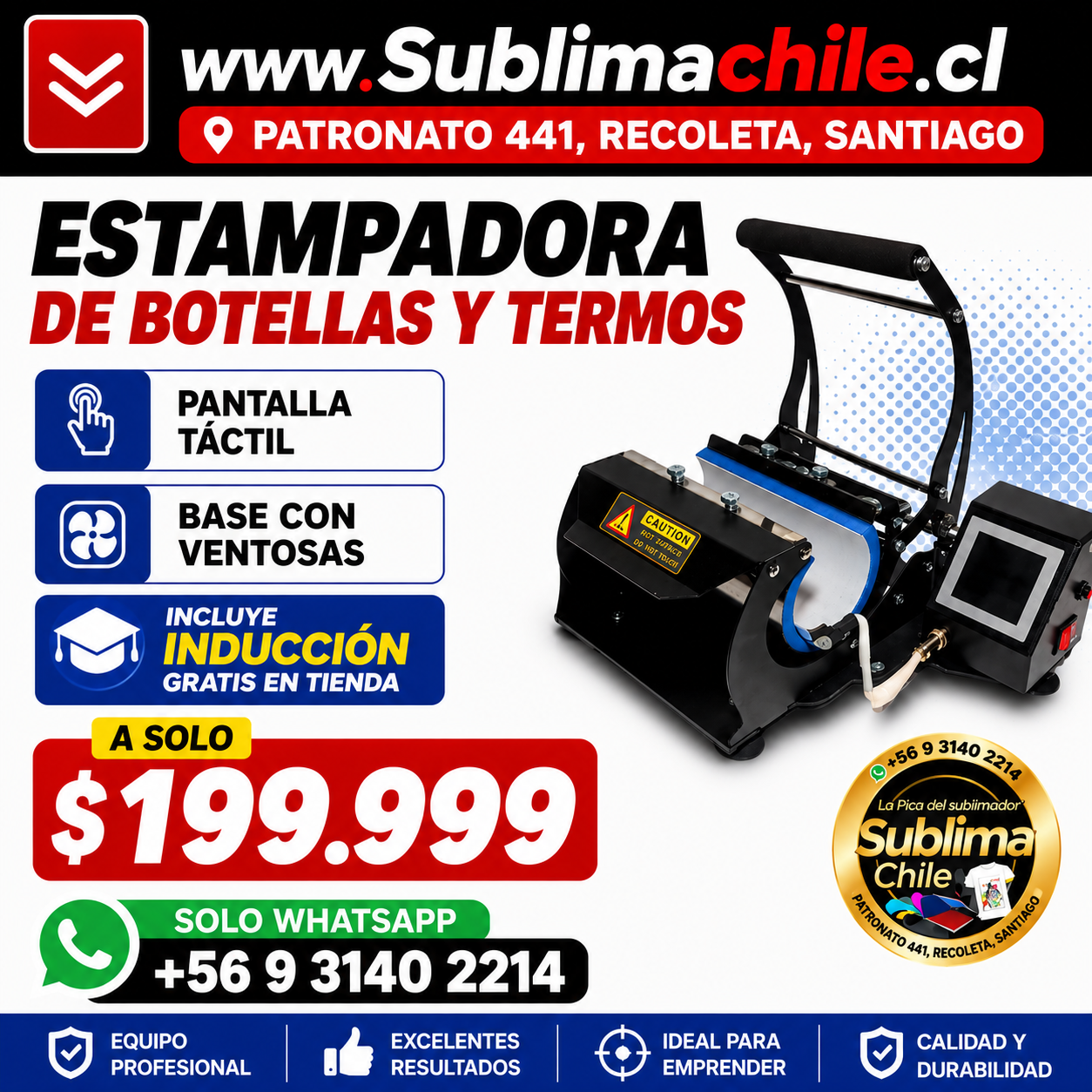 Maquina Sublimadora de Botellas y Termos 1 Maquina Sublimadora de Botellas y Termos