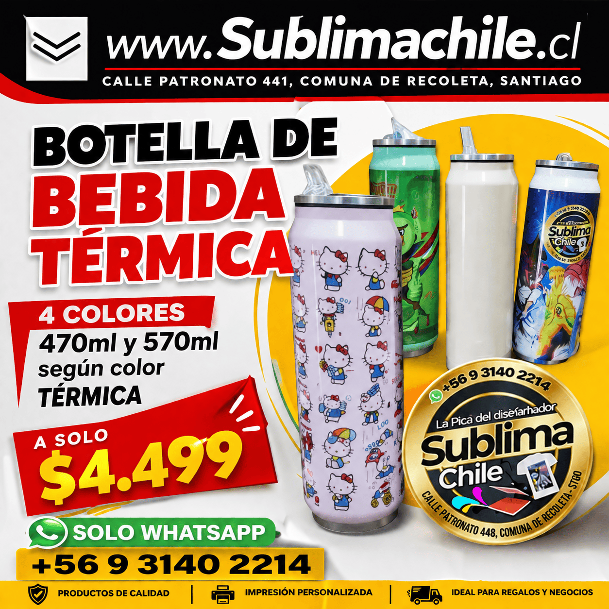 Lata de Bebida Térmica 1 Lata de Bebida Térmica
