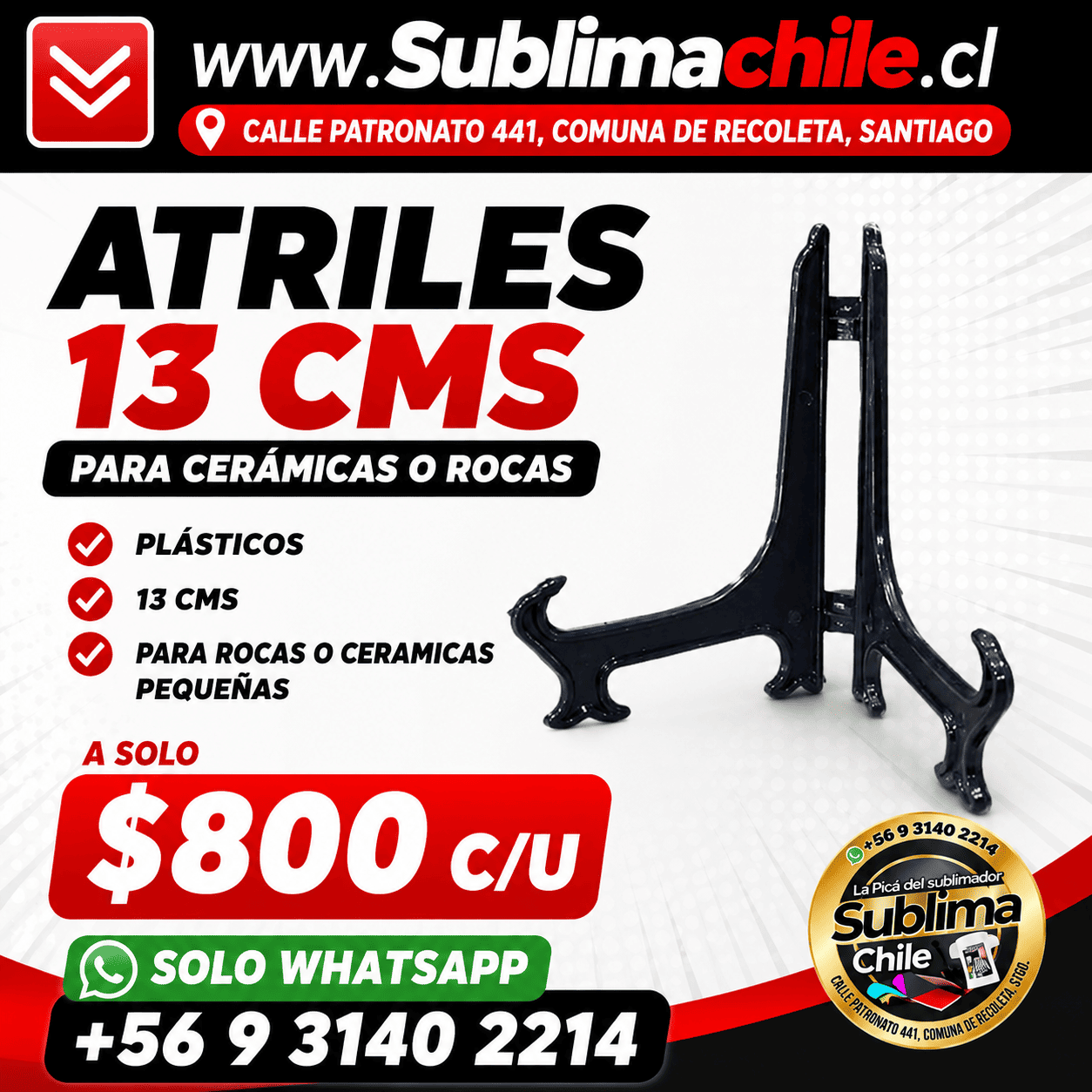 Atril para Cerámicas Pequeñas y Azulejos Sublimables 1 Atril para Cerámicas Pequeñas y Azulejos Sublimables