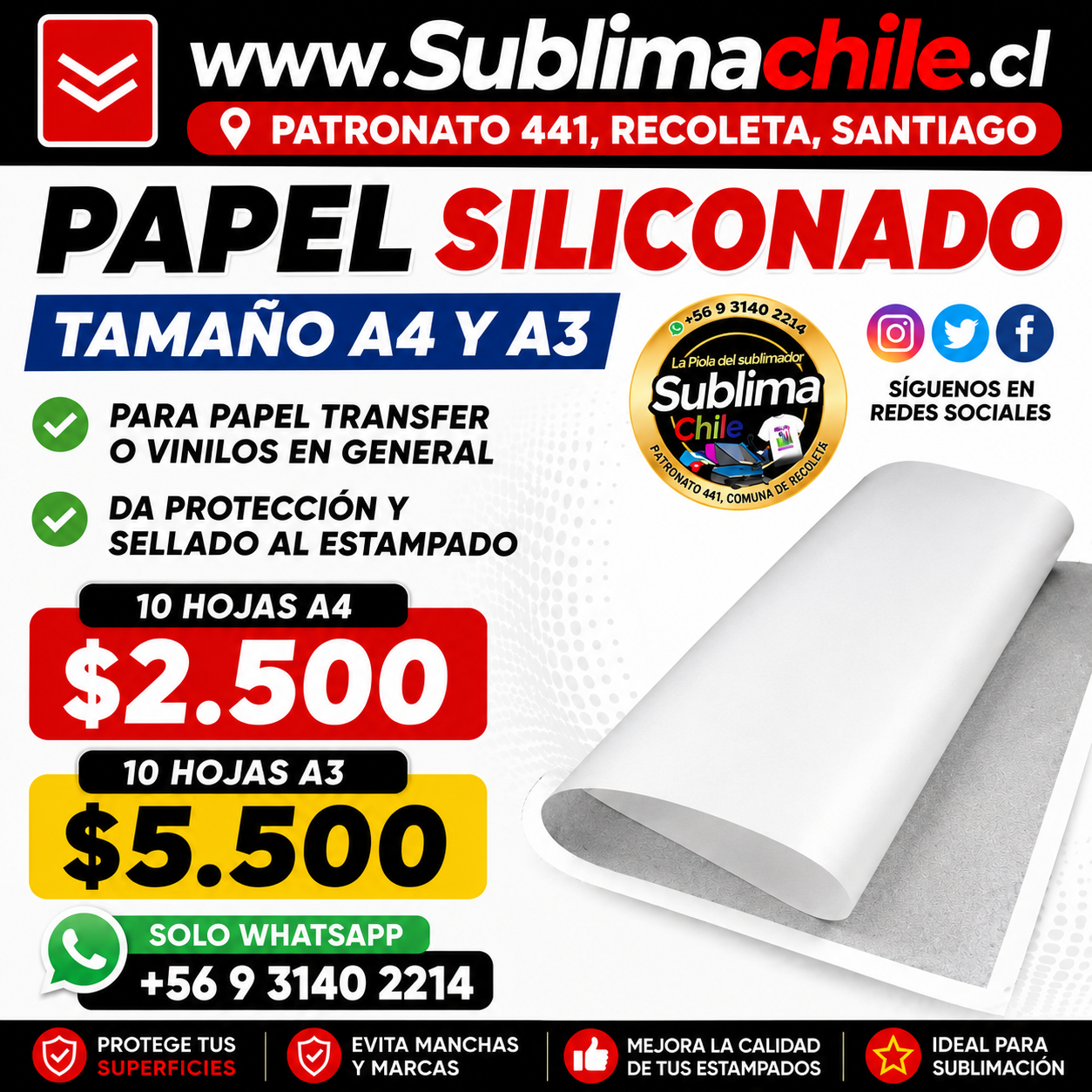 Papel Siliconado 1 Papel Siliconado