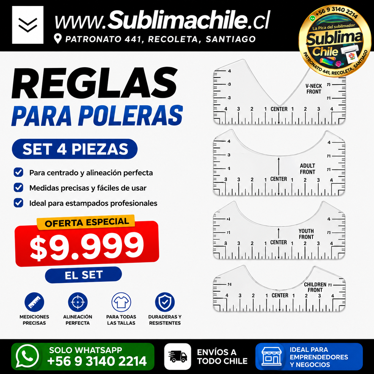 Reglas Guía para Poleras 1 Reglas Guía para Poleras